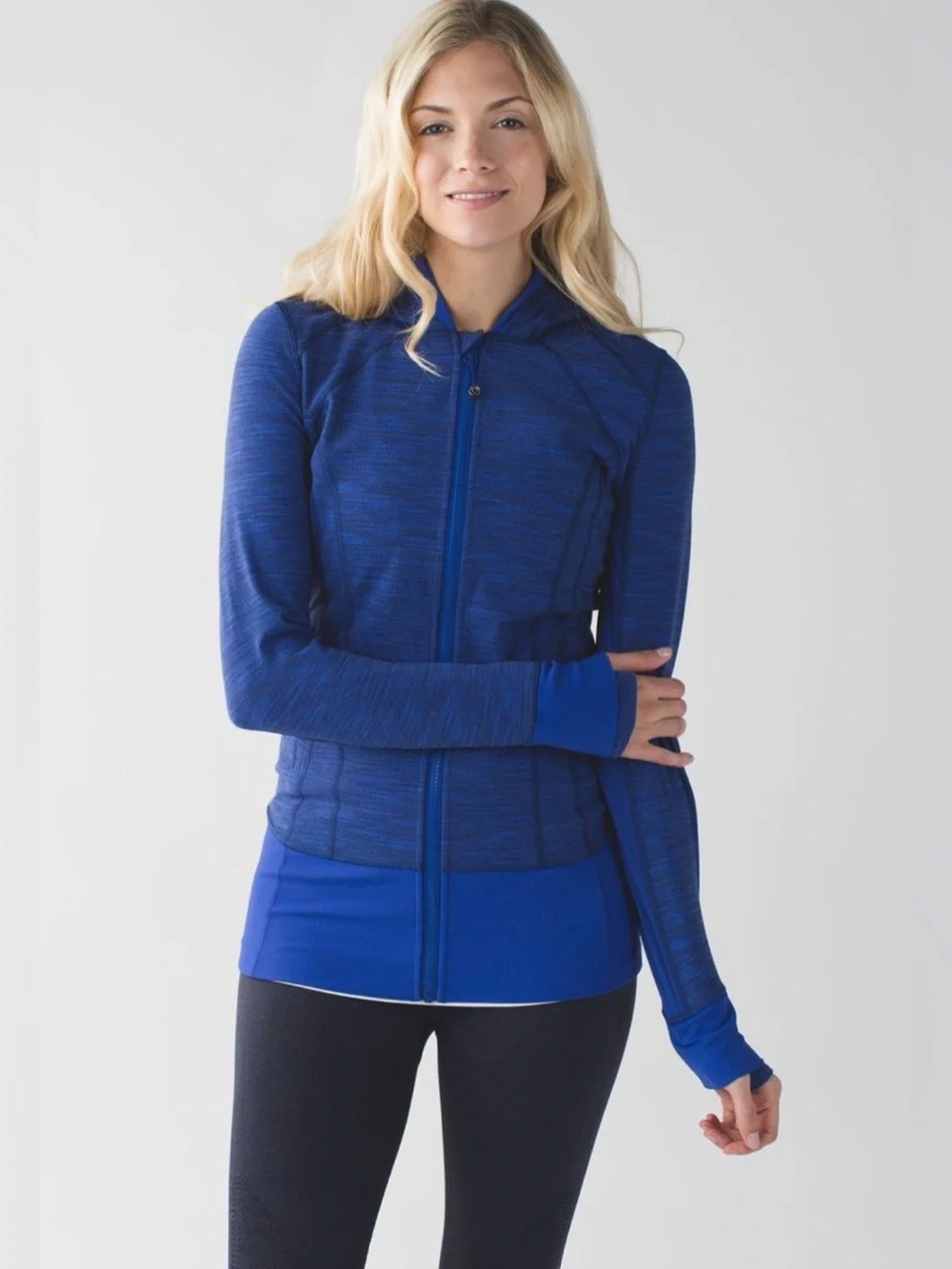 Lululemon Daily Practice Jacket Diamond Jacquard Space Dye Sapphire Blue Naval ✨